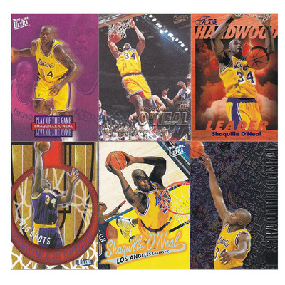 NBA球星卡 fleer 1997 大鲨鱼 沙奎尔 奥尼尔 湖人队