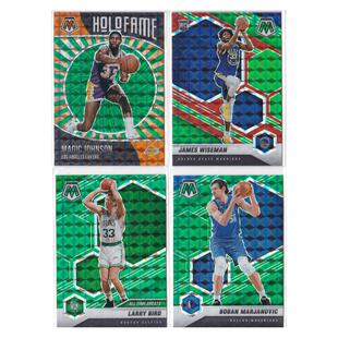 球星卡魔术师约翰逊怀斯曼拉里伯德博班绿折射帕尼尼20-21mosaic