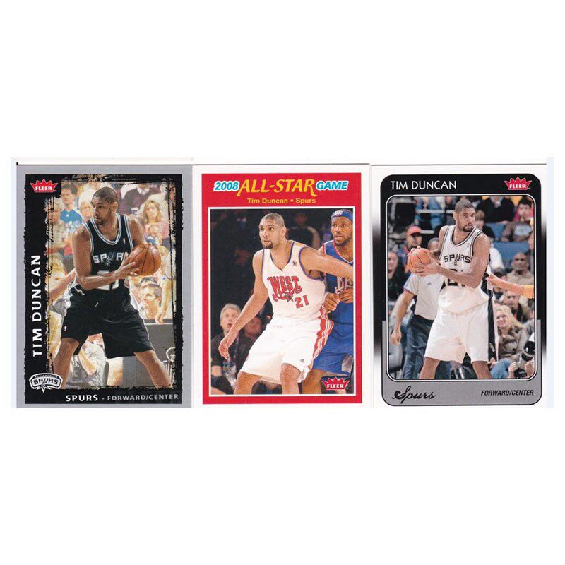 nba球星卡 蒂姆邓肯fleer 2009 经典老卡马刺退役纪念