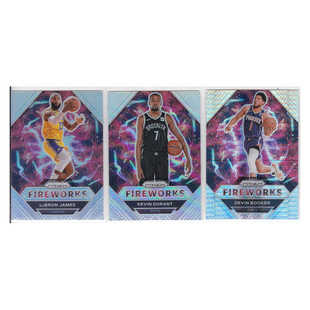 球星卡勒布朗詹姆斯杜兰特银 德文布克波纹折射帕尼尼20-21prizm