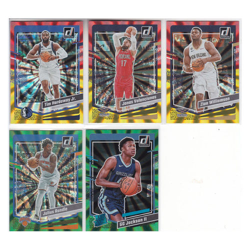 球星卡哈达威瓦兰丘纳斯锡安红金兰德尔GG杰克逊绿折23-24donruss