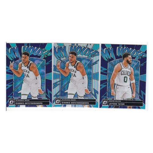 球星卡字母哥蓝银 塔图姆 my house折射帕尼尼24-25optic