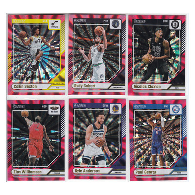 球星卡塞克斯顿戈贝尔赵四锡安李凯尔保罗乔治99编红折24-25hoops