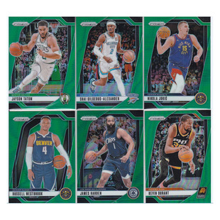 球星卡塔图姆亚历山大约基奇威少哈登杜兰特绿折射24-25prizm