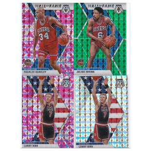 NBA球星卡 巴克利伯德粉折普折 J博士欧文绿折 帕尼尼19-20mosaic