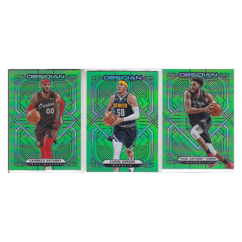 球星卡 卡梅隆安东尼 阿隆戈登 唐斯 绿折射 帕尼尼20-21obsidian