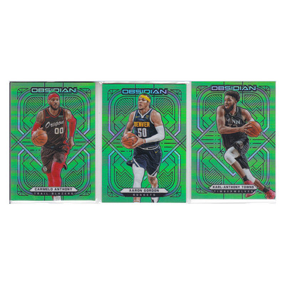 球星卡 卡梅隆安东尼 阿隆戈登 唐斯 绿折射 帕尼尼20-21obsidian