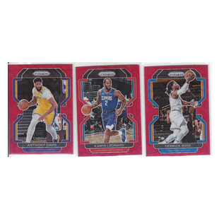 球星卡安东尼戴维斯莱昂纳德里克罗斯红波纹折射帕尼尼21-22prizm