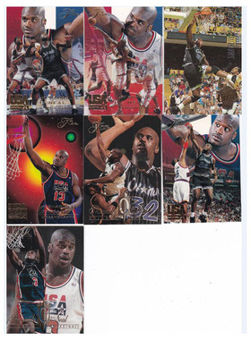 NBA球星卡 fleer 1994 大鲨鱼 沙奎尔奥尼尔 梦之队