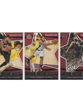 NBA球星卡 利拉德 莱昂纳德 哈登 折射 帕尼尼20-21hoops