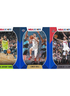 NBA球星卡 唐斯 朗佐鲍尔 利拉德 蓝平行 帕尼尼20-21hoops