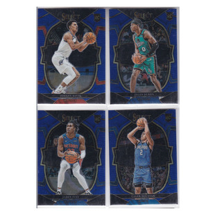 球星卡戴维斯 杰伦杜伦 杰登艾维 休斯坦新秀蓝帕尼尼22-23select