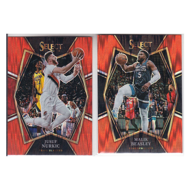 球星卡 努尔基奇 比斯利 橙瀑布折射帕尼尼21-22select