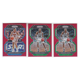 球星卡彼得诺维奇雷吉刘易斯纳什红折射帕尼尼21-22prizm