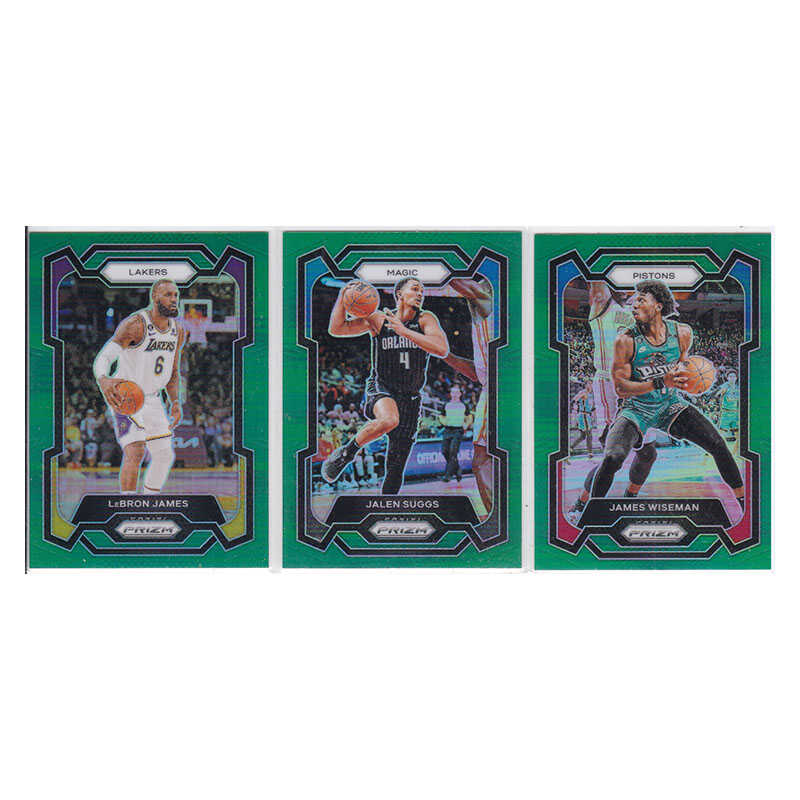 球星卡 勒布朗詹姆斯 萨格斯 怀斯曼 绿折射帕尼尼23-24prizm