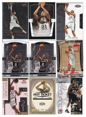 NBA球星卡 蒂姆邓肯fleer 2004 经典老卡马刺退役纪念 切割
