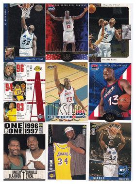 NBA球星卡 大鲨鱼 奥尼尔 魔术队 湖人队 梦之队 UD 1996