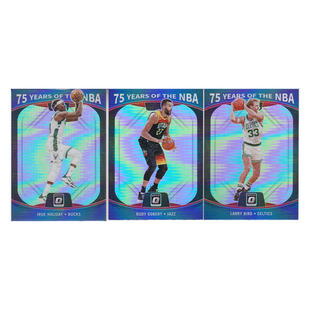 球星卡 朱霍勒迪 戈贝尔 拉里伯德75周年折射帕尼尼21-22optic