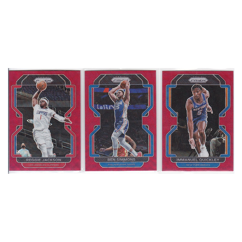 球星卡 雷吉杰克逊 本西蒙斯 奎克利 红折射帕尼尼21-22prizm