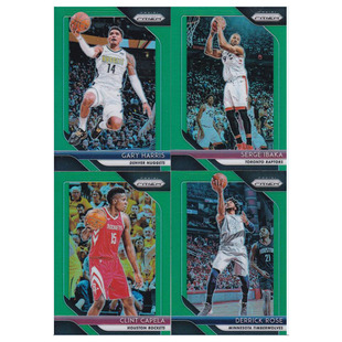 NBA球星卡 哈里斯 伊巴卡 卡佩拉 罗斯绿折射panini18-19prizm