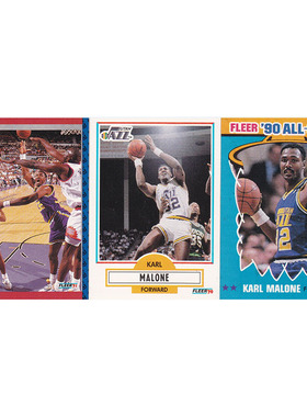 球星卡 卡尔马龙 fleer 1991 1990 全明星