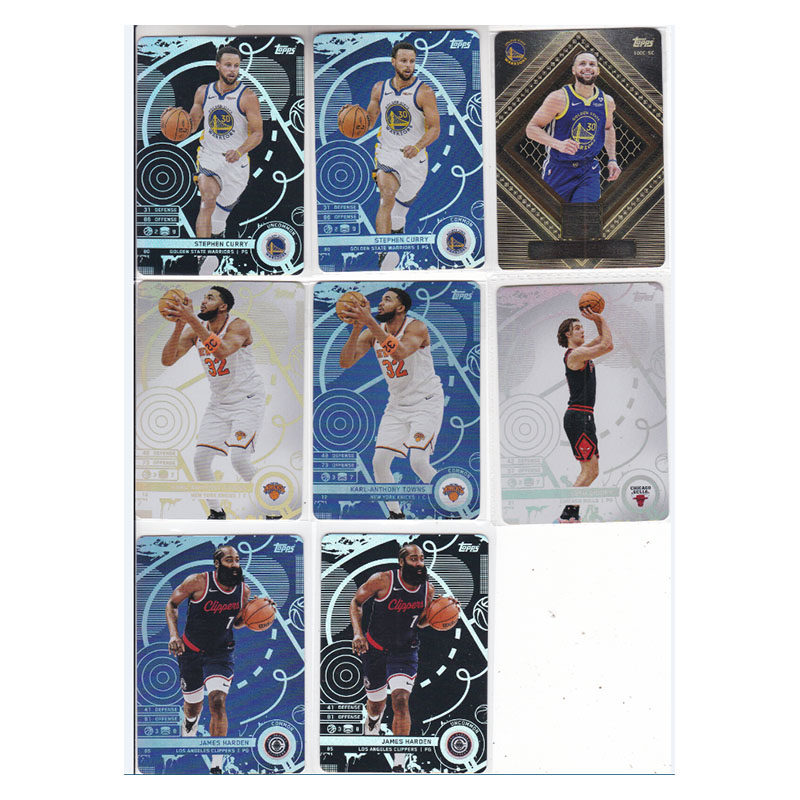 球星卡斯蒂芬库里唐斯吉迪哈登折射topps2025match attax