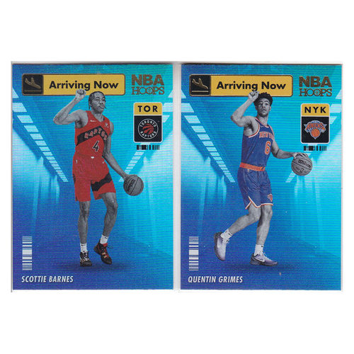 球星卡 斯科蒂巴恩斯 格兰姆斯 新秀蓝折射帕尼尼21-22hoops
