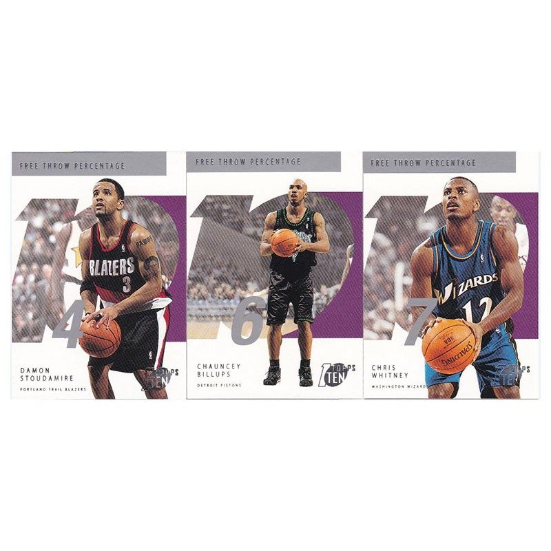 NBA球星卡 斯塔德迈尔 比卢普斯 惠特尼 topps2002