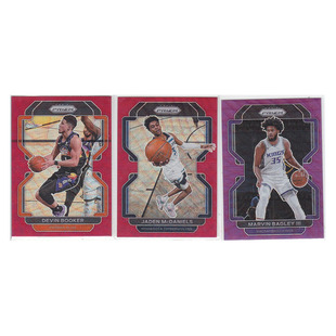 球星卡德文布克迈克丹尼尔斯红巴格利紫波纹折射21-22prizm帕尼尼