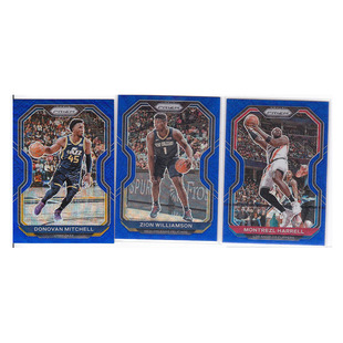 球星卡 米切尔 锡安威廉森 哈雷尔 蓝折射帕尼尼20-21prizm