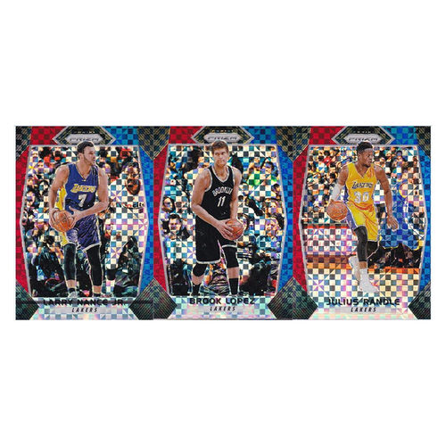 NBA球星卡 拉里南斯 布鲁克洛佩兹 兰德尔格子折帕尼尼17-18prizm