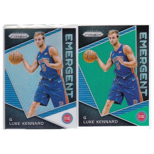 NBA球星卡 卢卡肯纳德 新秀 绿折 普折 帕尼尼17-18prizm