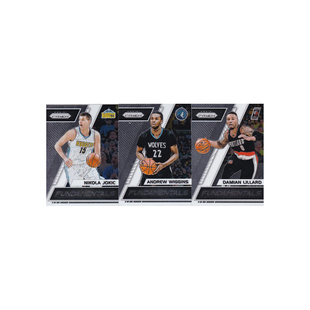 NBA球星卡 panini17-18prizm约基奇维金斯利拉德fundamentals