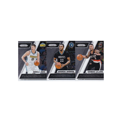 NBA球星卡 panini17-18prizm约基奇维金斯利拉德fundamentals