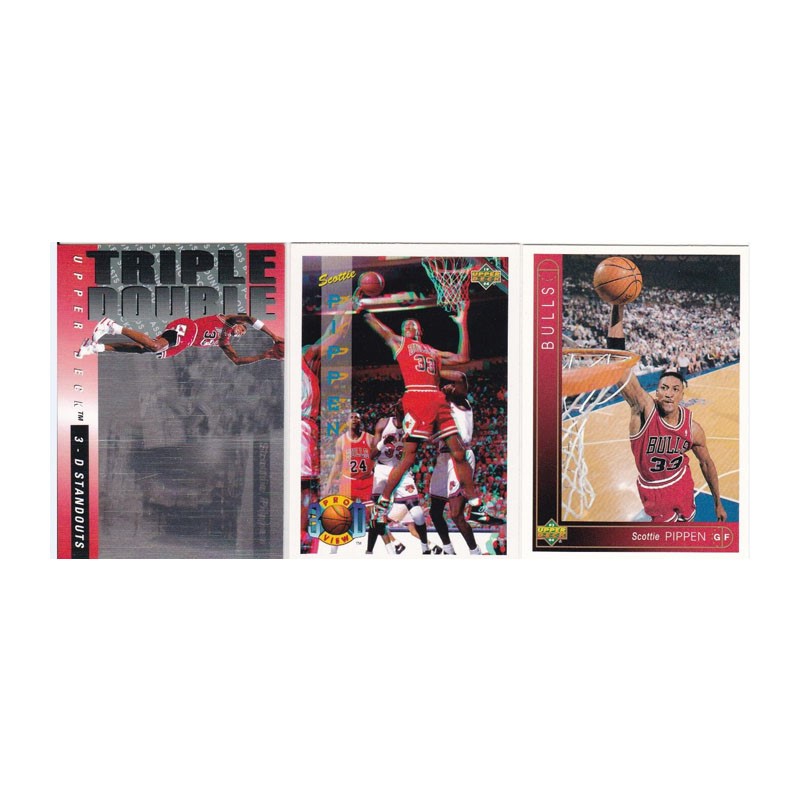 NBA球星卡经典老卡斯科特皮蓬1993UD退役纪念名人堂 折射