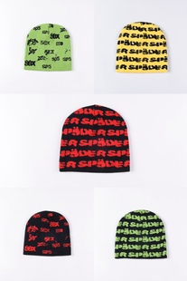 Sp5der worldwide 555555 男女同款针织毛线冷帽子
