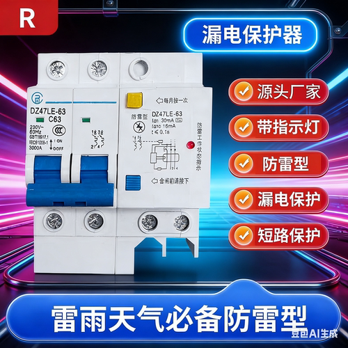 【正品】防雷型漏电保护器开关空气开关带漏电保护断路器