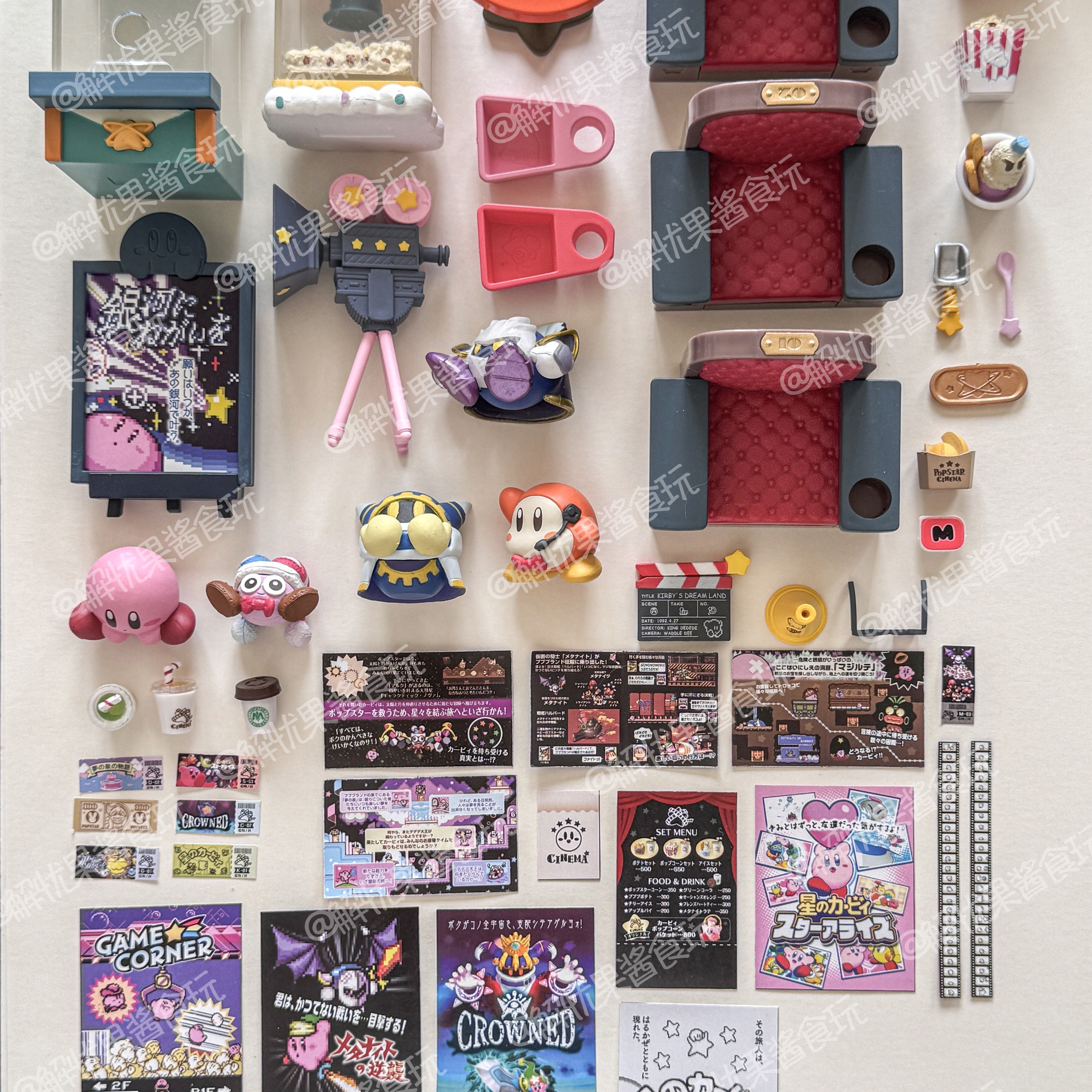 现货rement星之卡比2018绝版午夜场夜间电影院映画馆微缩桌面摆件