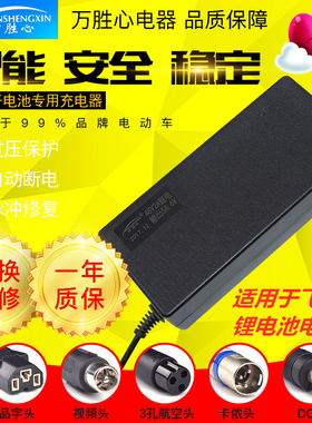 飞鸽锂电池电动车自行车充电器24V36V48V8AH10AH42V2A54.6V3A包邮