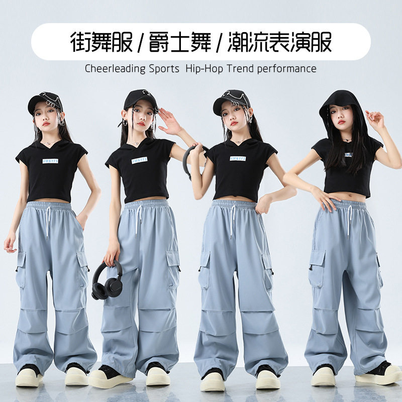 六一女童爵士舞服装演出服街舞儿童潮服表演服潮装走秀女团练