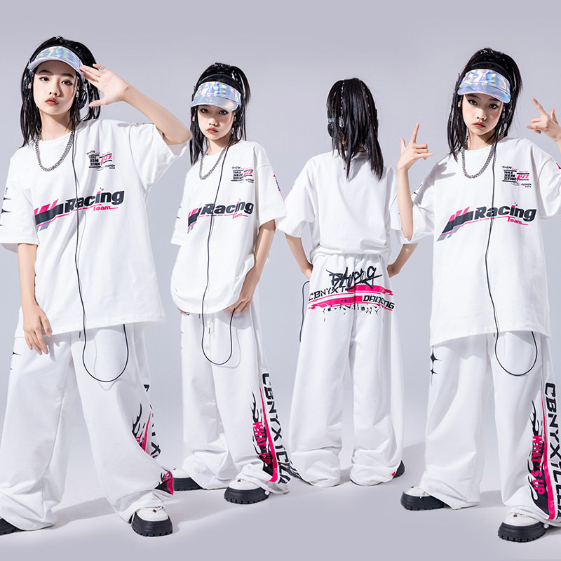 六一儿童街舞演出服嘻哈宽松潮服hiphop童装少儿服装架子鼓男童