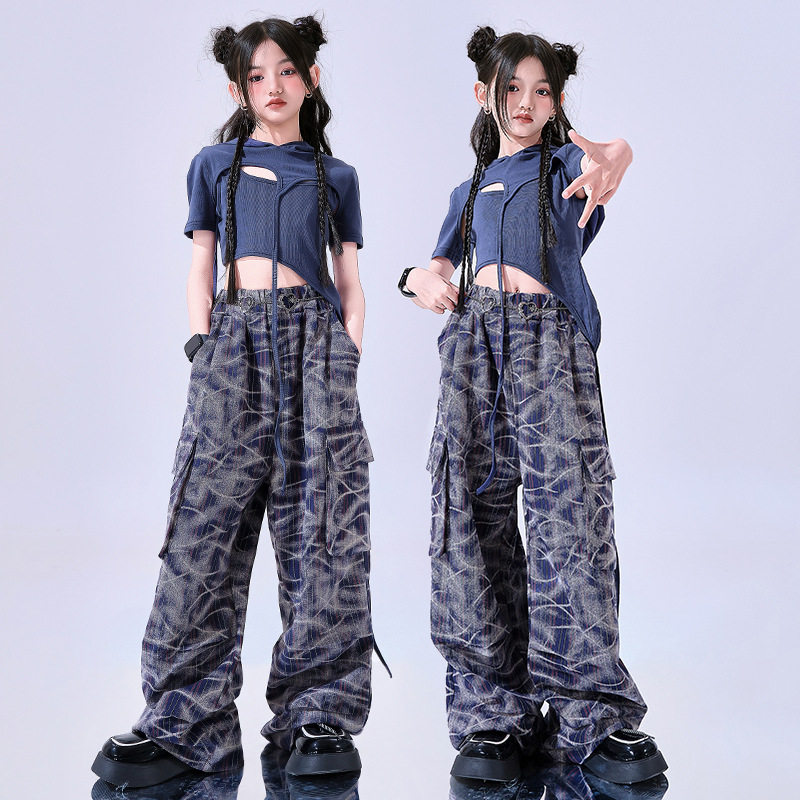 六一儿童舞蹈表演服女童爵士舞服装男童街舞潮服hiphop少儿