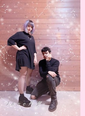 lazy oaf19年夏季新款可爱表情显瘦宽松黑色中袖长款T恤连衣裙