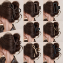 咖色磨砂抓夹女高级感2025新款 发夹后脑勺发量大鲨鱼夹子发卡头饰