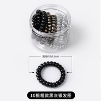 10 толстых черно -серого серебряного волоса