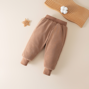 儿童手工棉花棉裤男童女童冬季加厚保暖裤子宝宝灯芯绒加厚秋冬裤