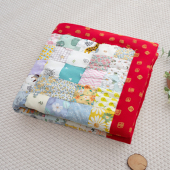 婴儿手工棉花包被宝宝纯棉抱被新生儿四季 百家被春夏百福被小棉被