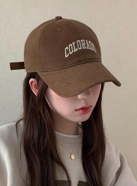 宽檐棒球帽女鸭舌帽显脸小造型刺绣休闲逛街头户外遮阳帅气男士帽