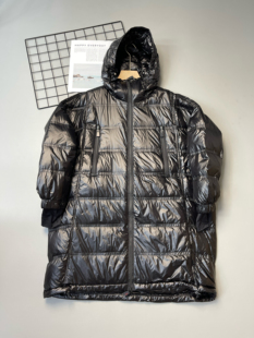 长款 口90％绒女式 宽松羽绒服户外运动保暖连帽滑雪服外套 外单