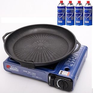 脉鲜卡式炉烤盘不沾家用户外便携式防爆瓦斯气罐炉野外烧烤炉全套